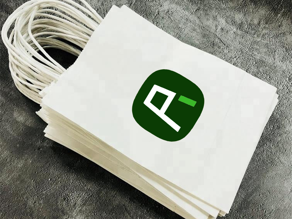 Bolsa de papel blanco